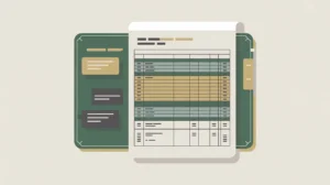 Ledger page with solid and translucent entries representing non-cash adjustments