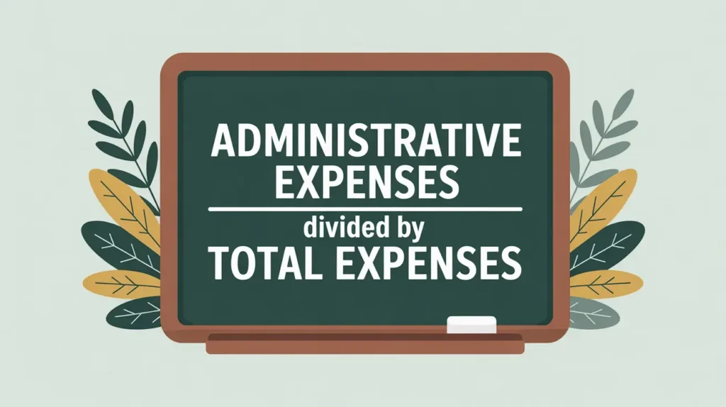 Blackboard with administrative expenses formula in vector style