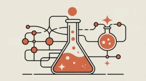 Abstract representation of scientific research and innovation concepts