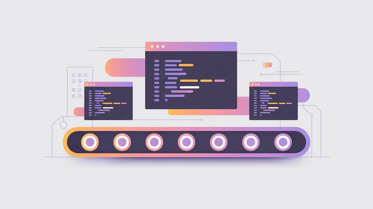 Conveyor belt integrating code blocks into a continuous deployment pipeline