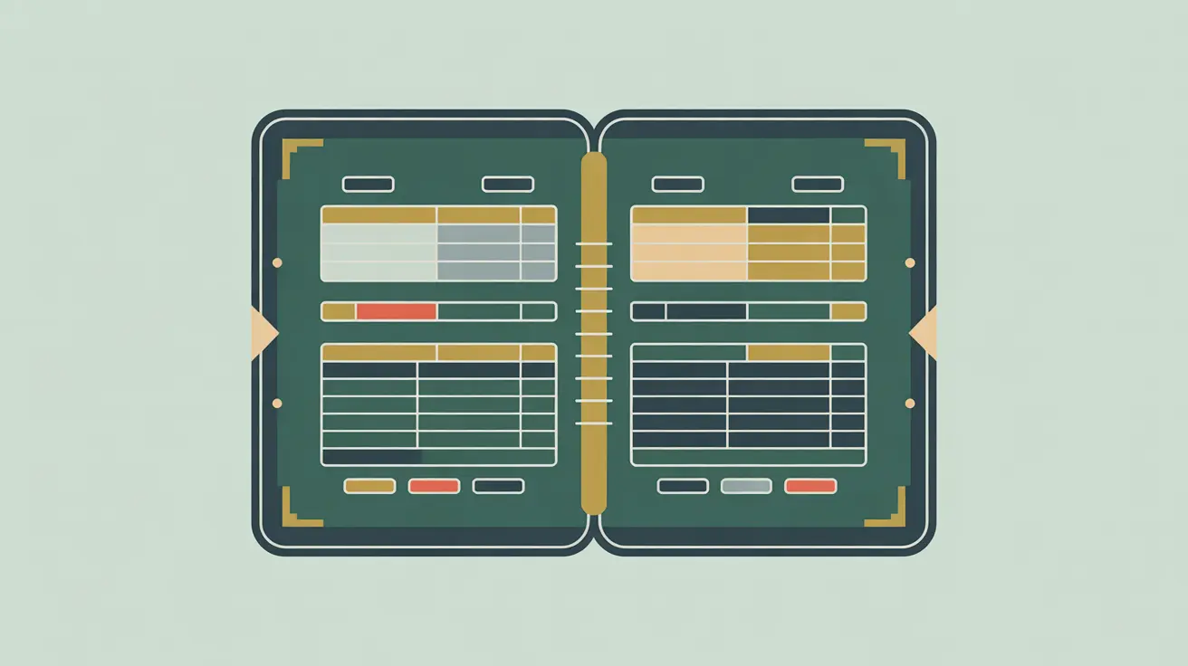 Color-coded glowing ledger representing chart of accounts