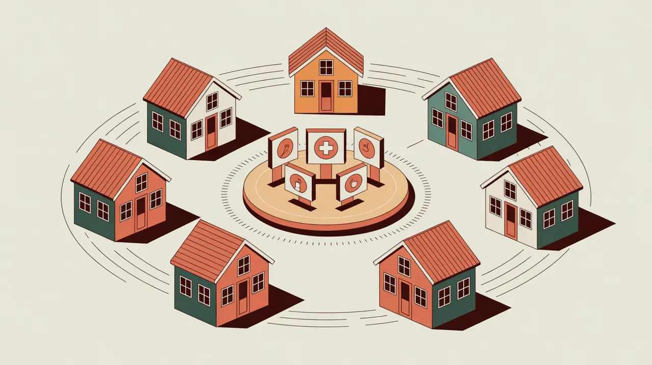 Community members collaborating in local service delivery