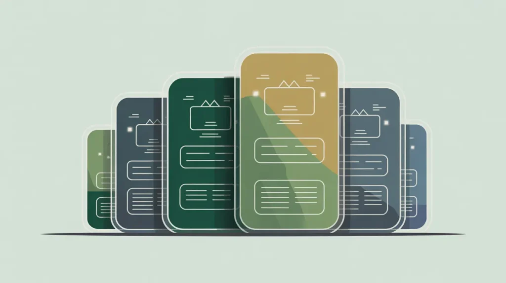 Illustration of multiple smaller reports merging into one larger report