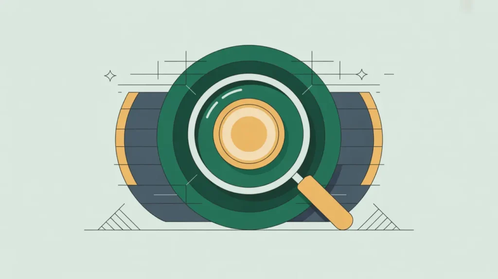 Magnifying glass focusing on glowing coin symbolizing cost effectiveness