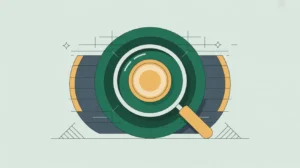Magnifying glass focusing on glowing coin symbolizing cost effectiveness