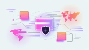 Data packets moving between countries with compliance shield