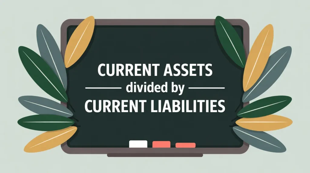 Current Assets divided by Current Liabilities formula on blackboard