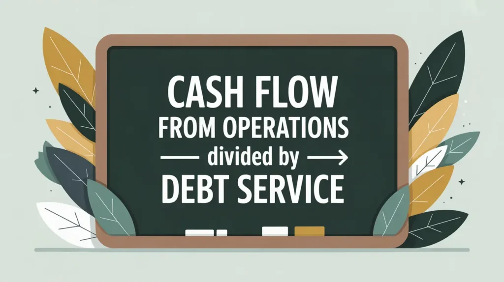 Formula Cash Flow from Operations divided by Debt Service on blackboard