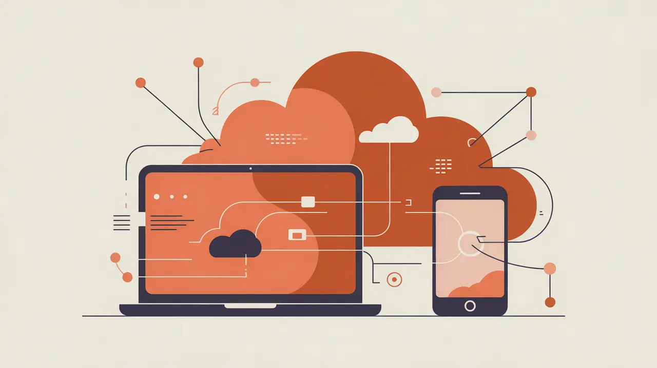 Abstract digital network connecting people and services