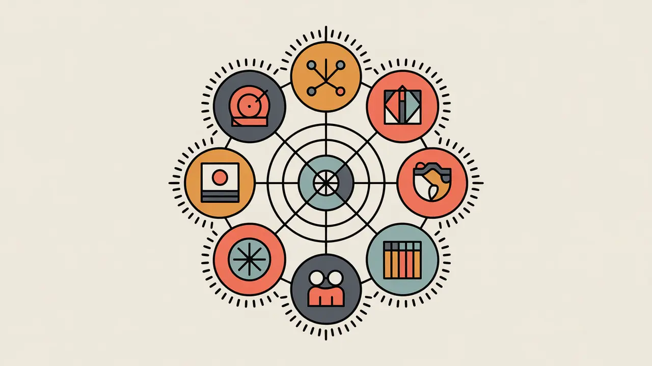 Diagram illustrating interconnected actors and systems in ecosystem mapping