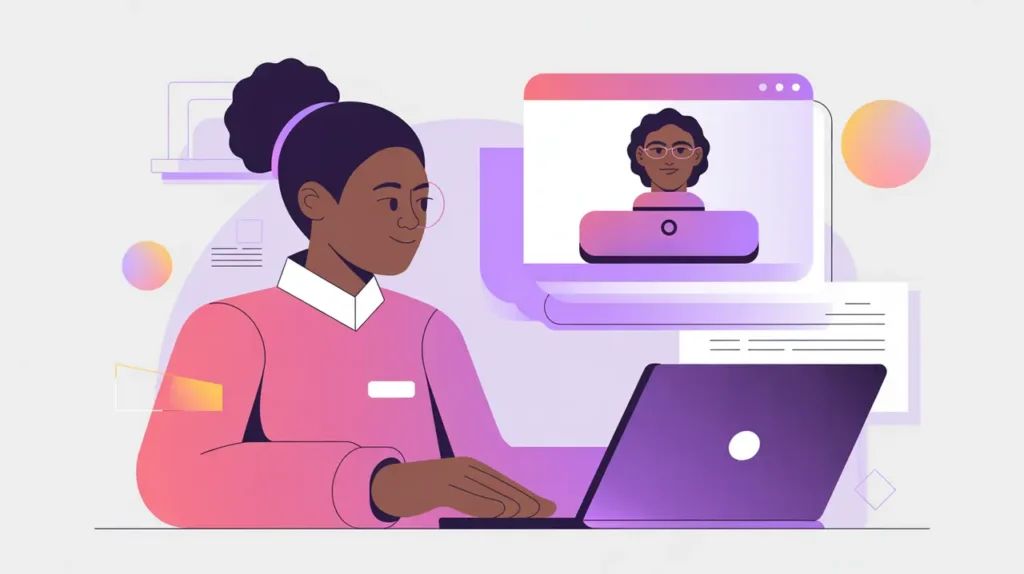 Student using digital AI tutoring companion on laptop