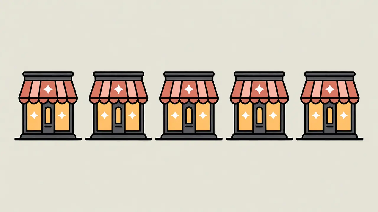 Diagram illustrating franchise model with local partners and shared brand