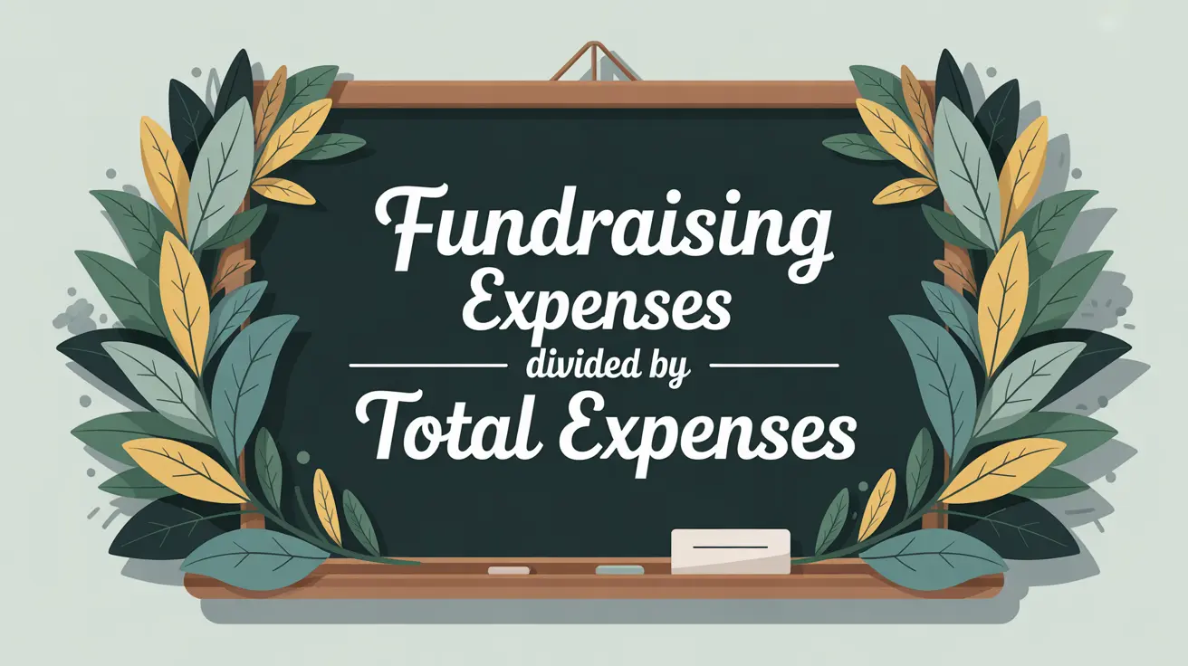 Fundraising Expenses divided by Total Expenses formula on blackboard