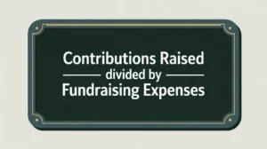 Fundraising ROI formula on blackboard in vector style