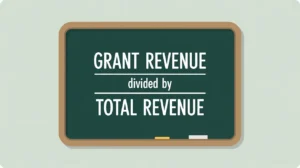 Grant Revenue divided by Total Revenue formula on blackboard