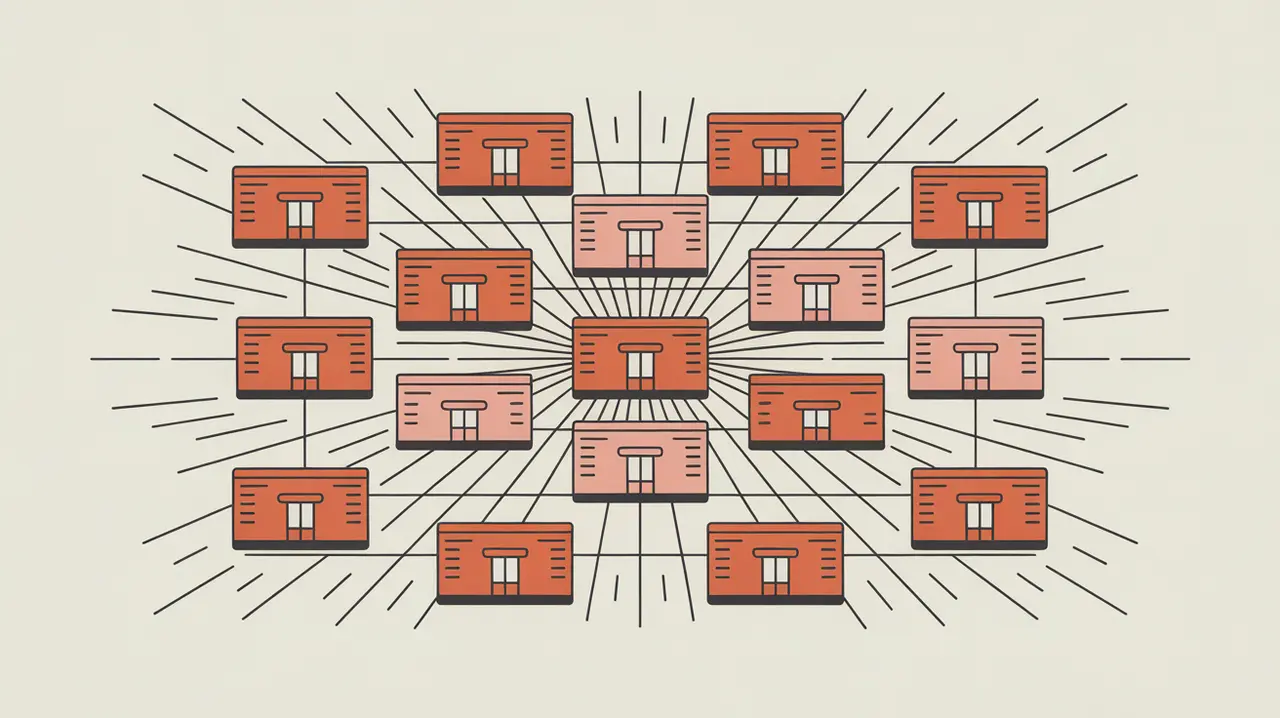 Conceptual illustration of large-scale social impact and innovation