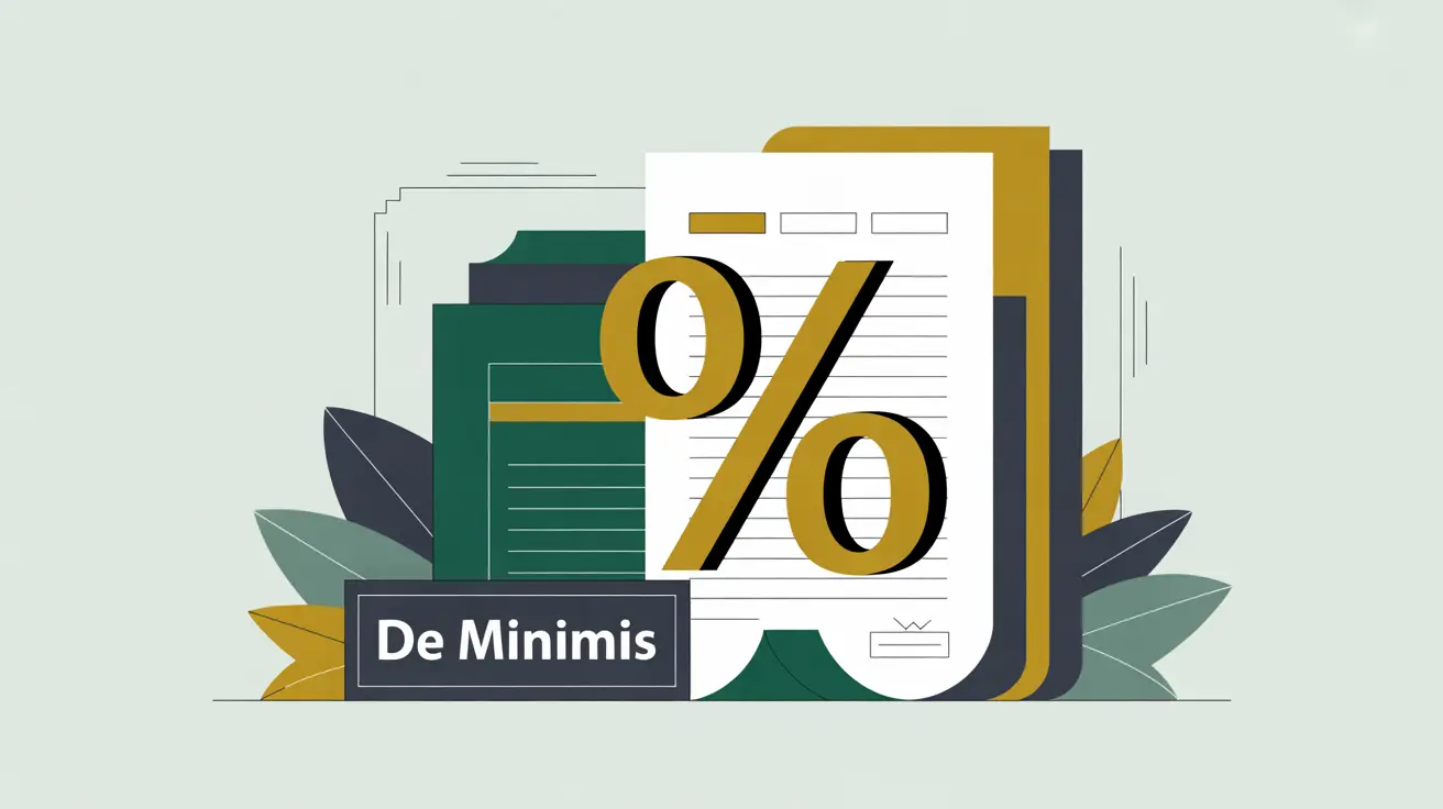 Glowing percentage symbol over expense documents representing indirect cost rate