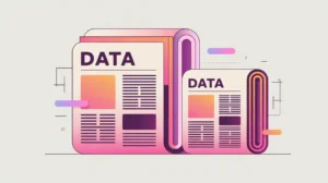 Two groups with uneven access to data blocks symbolizing information asymmetry