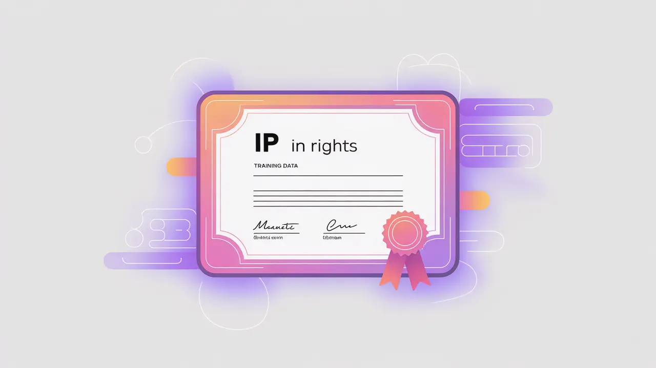 Dataset folder with intellectual property rights certificate