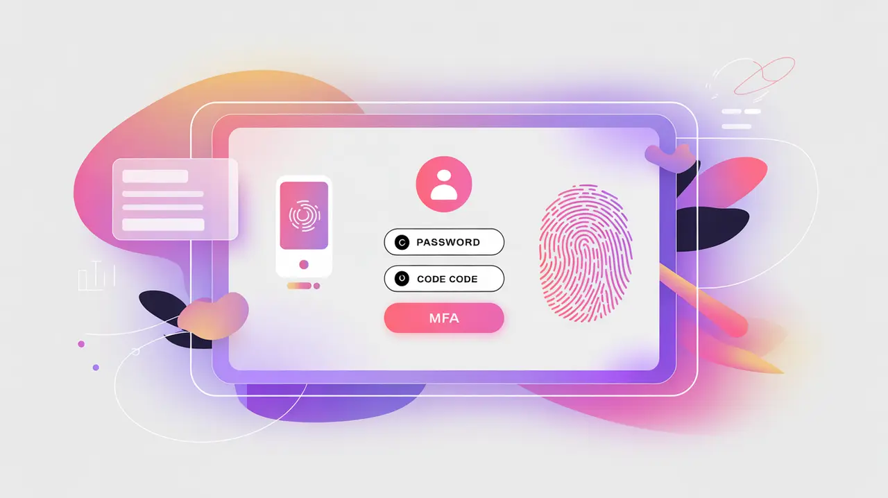 Login screen showing password phone code fingerprint for MFA