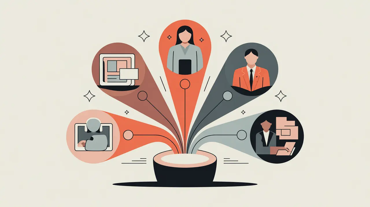 Diverse group collaborating on social innovation solutions