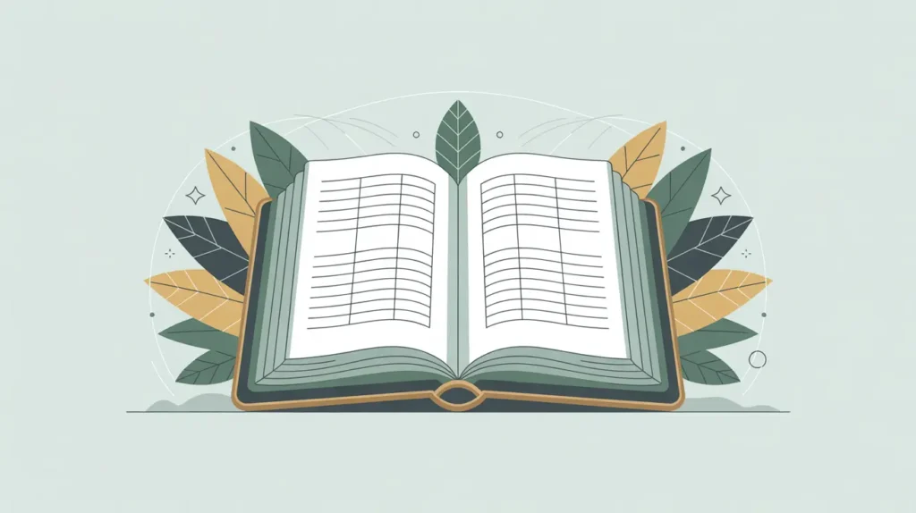 Open ledger book with unrestricted pages for allocation in clean vector style
