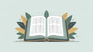 Open ledger book with unrestricted pages for allocation in clean vector style