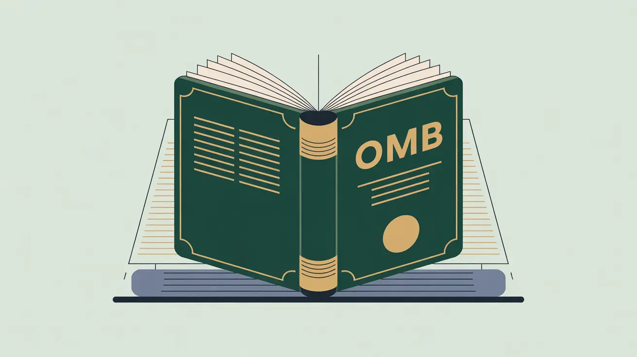 Illustration of glowing U.S. government manual representing OMB Uniform Guidance