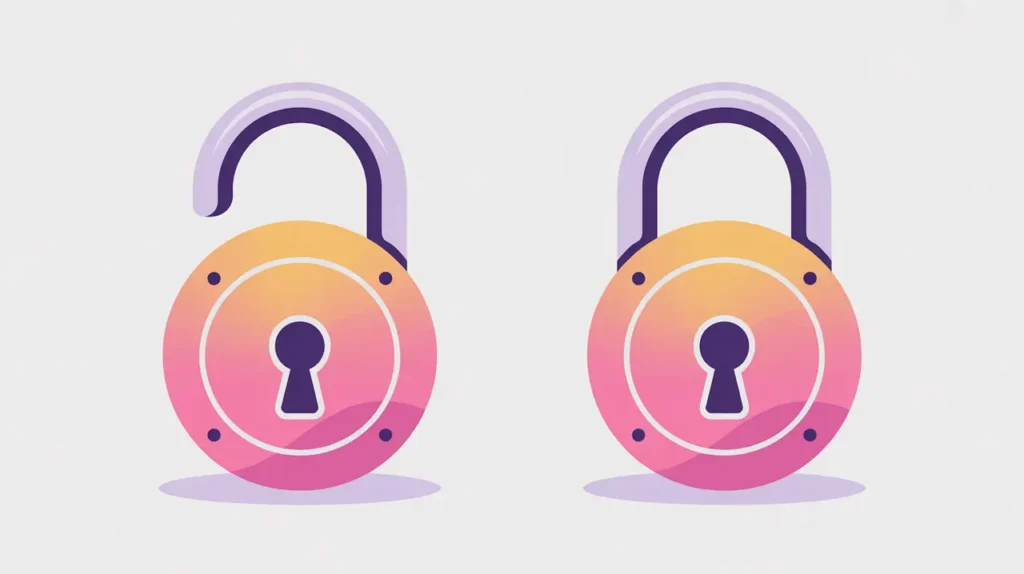 Two AI model icons with open and closed padlocks symbolizing open versus closed weights