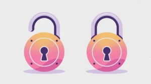 Two AI model icons with open and closed padlocks symbolizing open versus closed weights