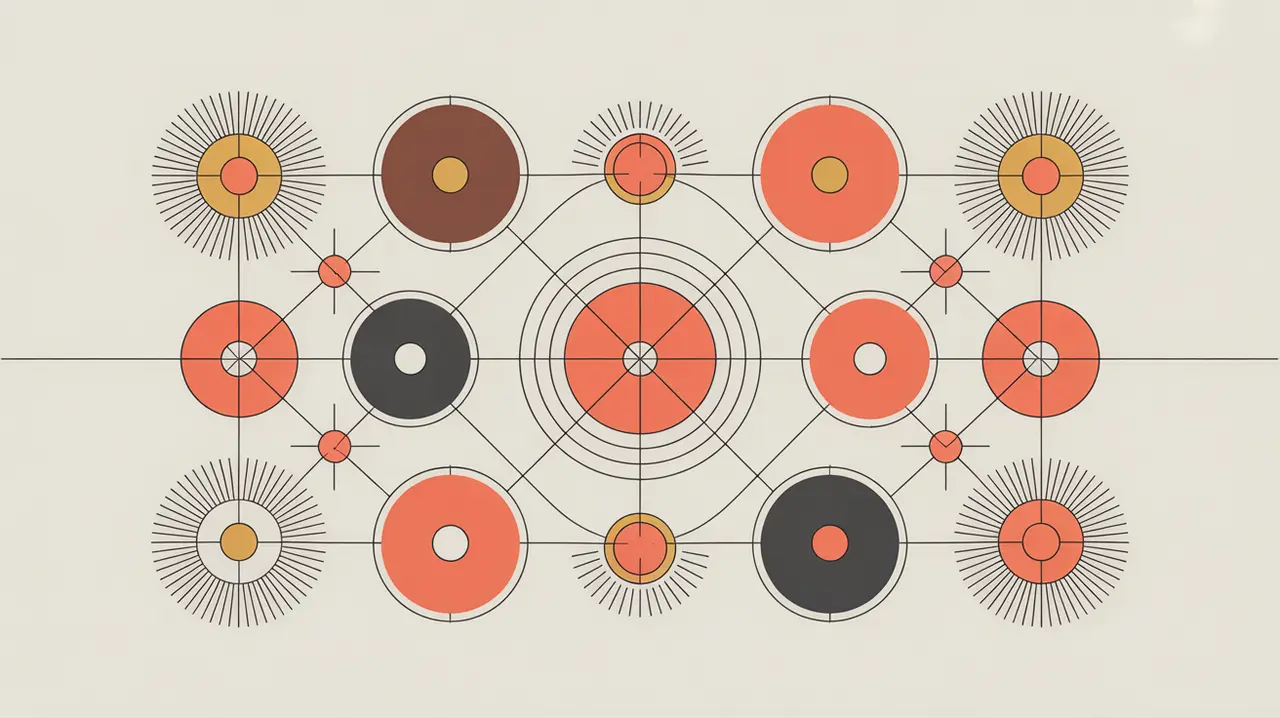 Diagram illustrating power relationships and influence networks