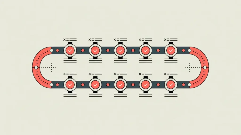 Illustration representing process monitoring and program implementation