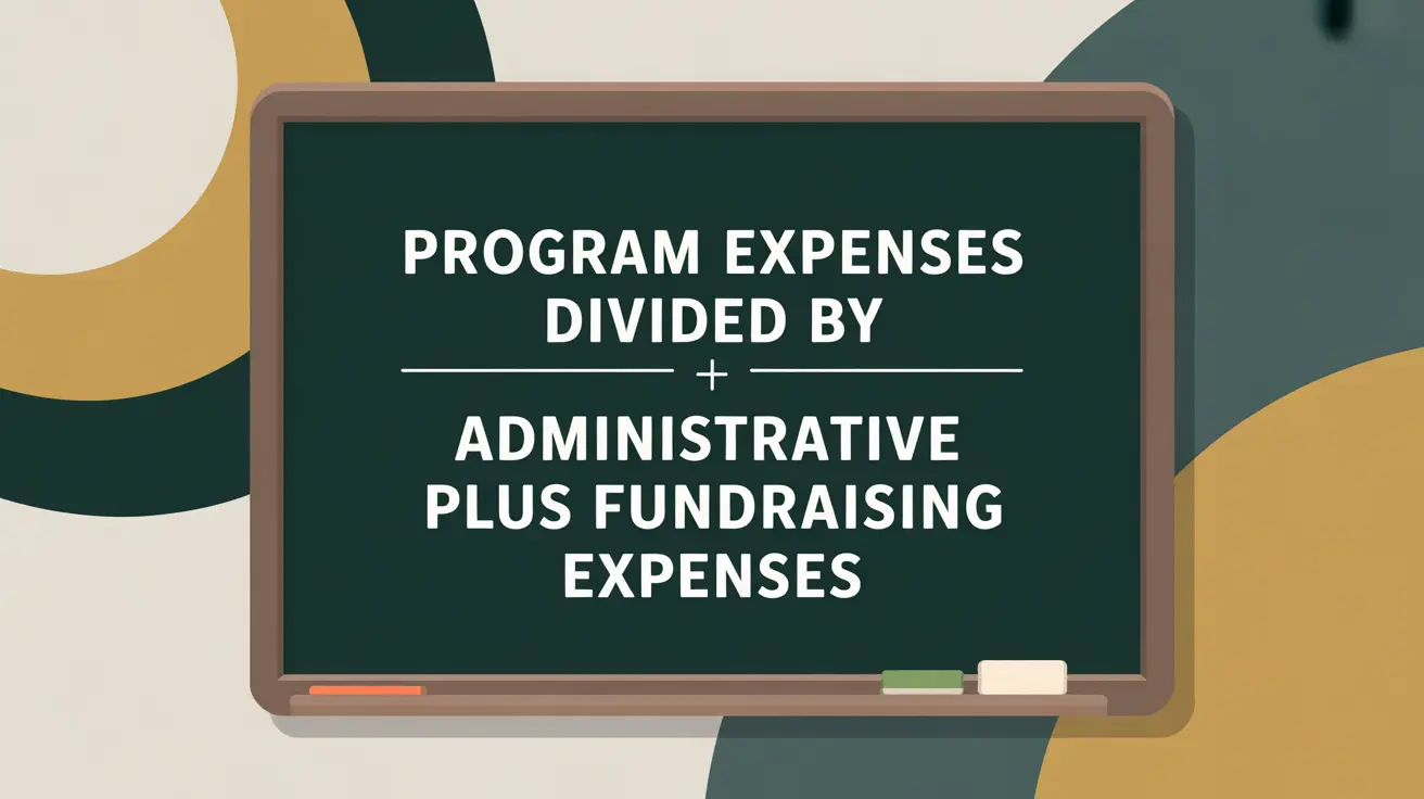 Formula Program Expenses divided by Administrative plus Fundraising Expenses on blackboard