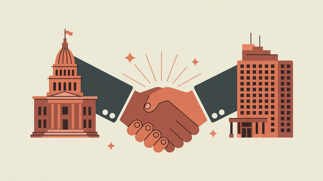 Collaboration between government and private sector for public services