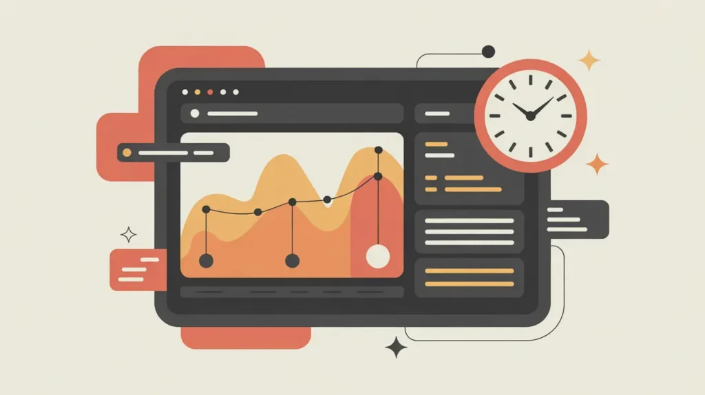 digital dashboard displaying real-time monitoring data