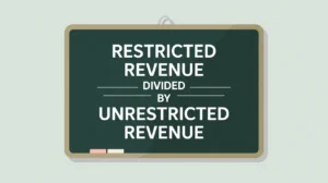 Restricted Revenue divided by Unrestricted Revenue formula on blackboard