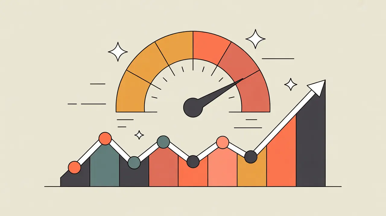 Data dashboard showing program results and progress indicators