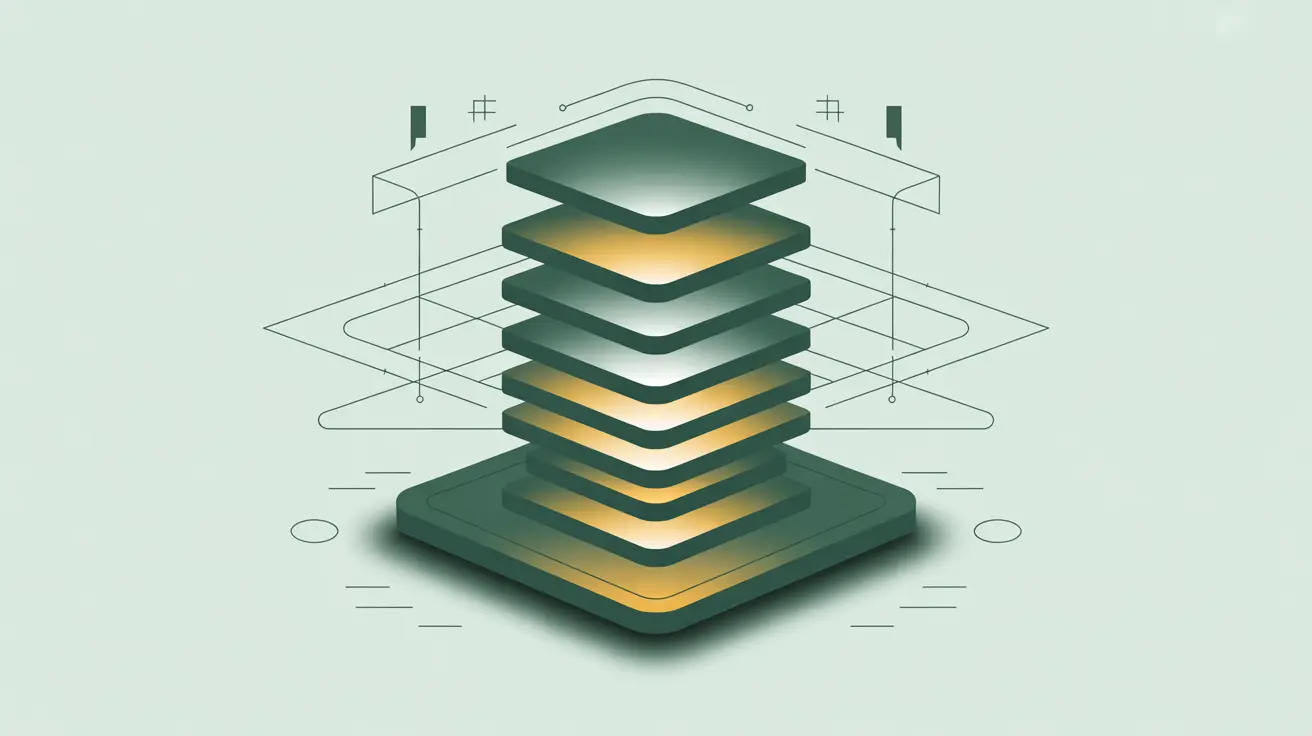 Stack of glowing blocks expanding upward symbolizing scalability costs