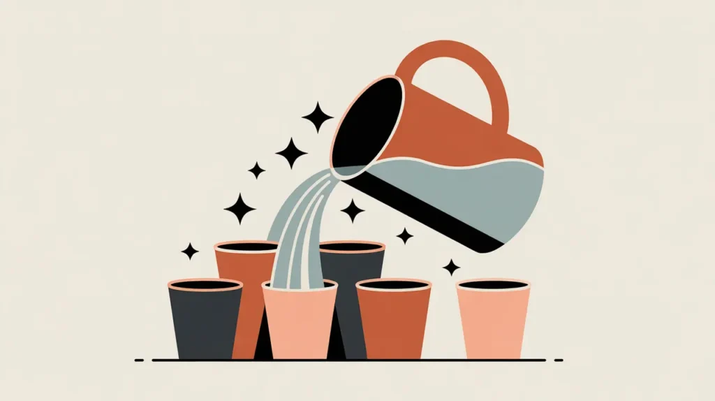 Illustration representing servant leadership and community empowerment