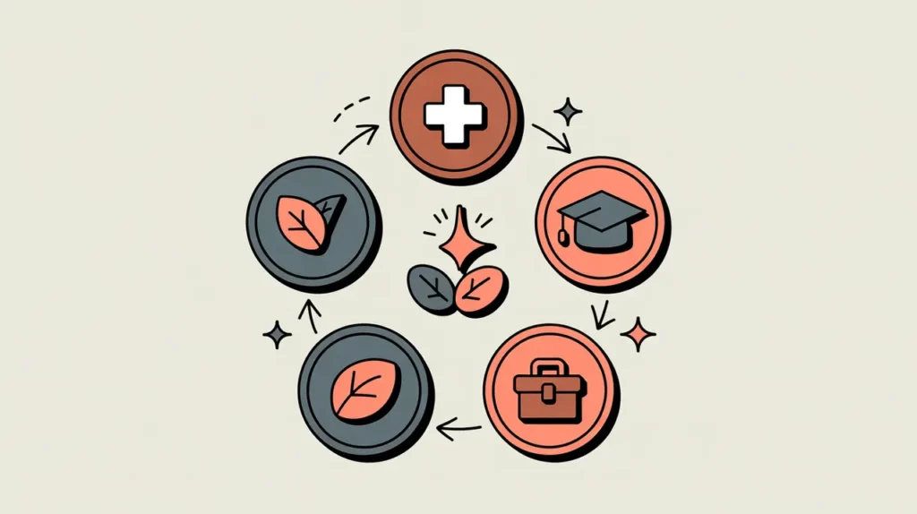 Conceptual illustration of social entrepreneurship and innovation