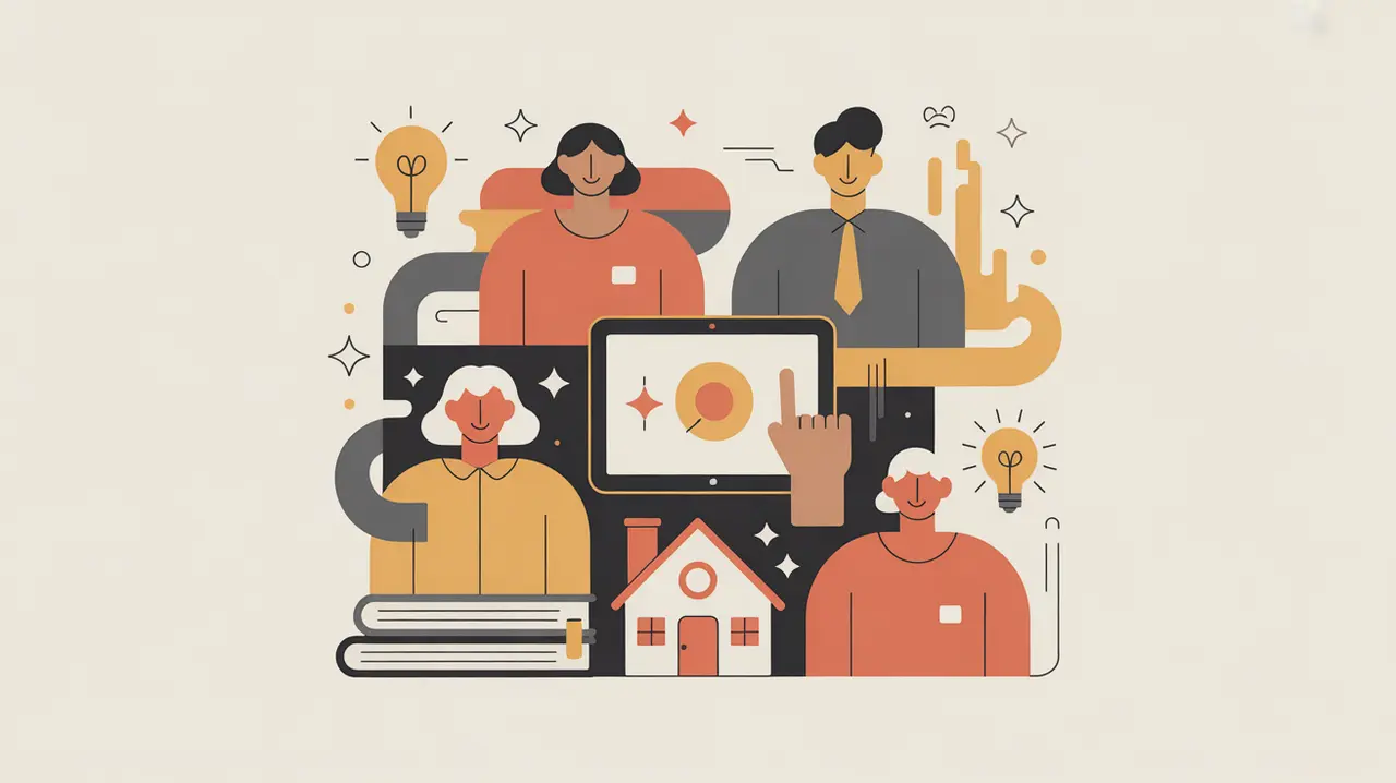 Conceptual illustration of social innovation and collaboration