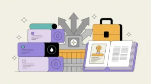 Illustration of delivery scene with solution packages and user support toolkit