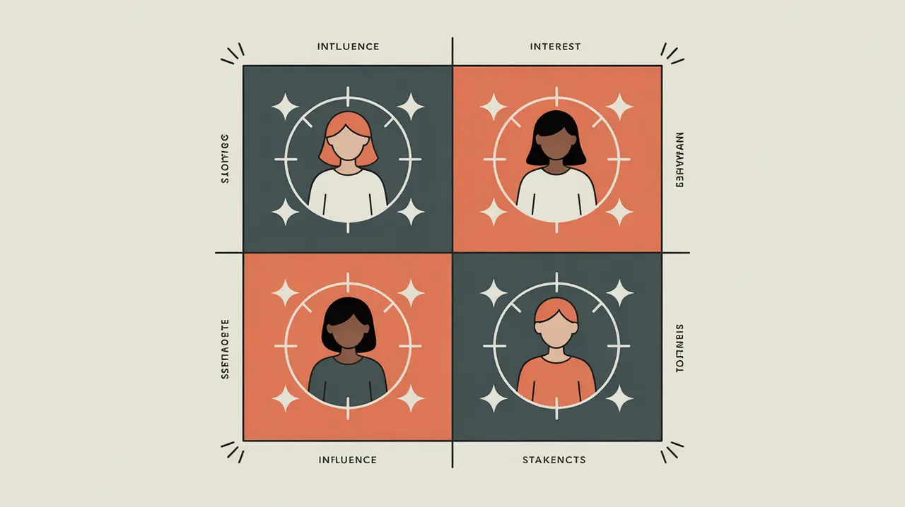 Diagram illustrating stakeholder relationships and influence mapping