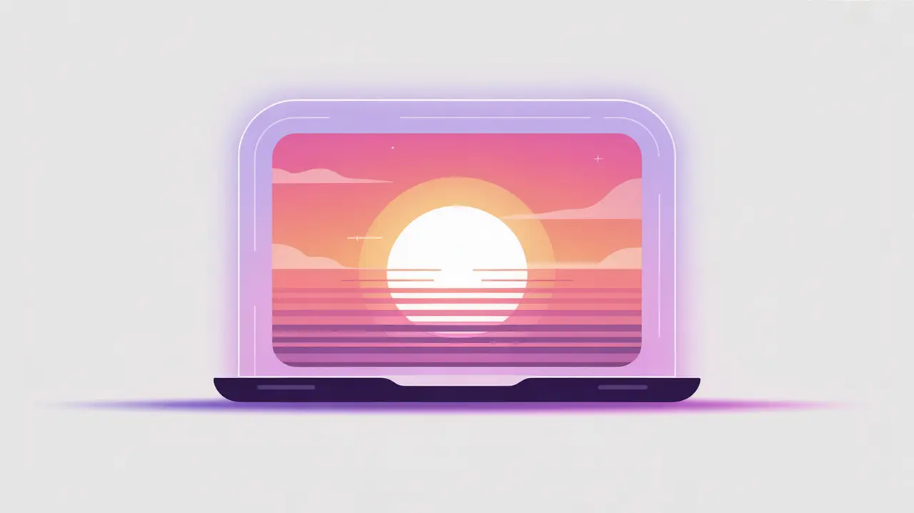 Glowing project icon fading into sunset colors symbolizing sunsetting plans