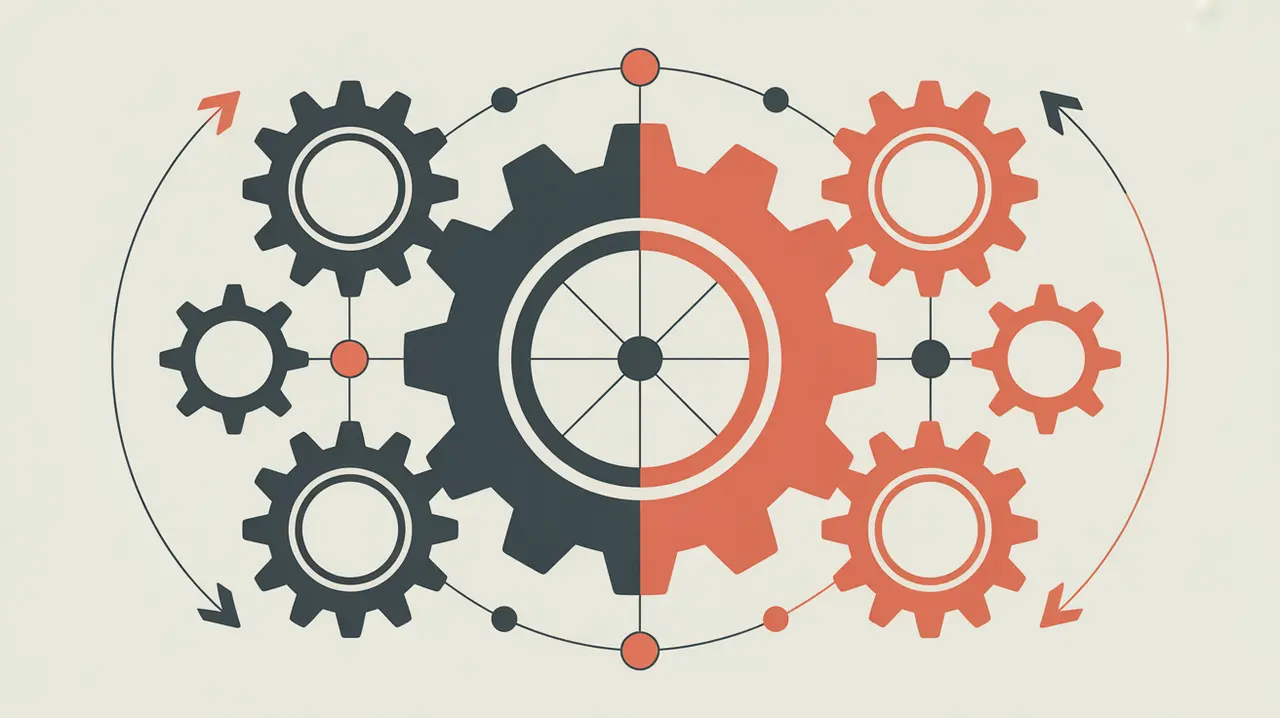 abstract representation of interconnected systems and social change
