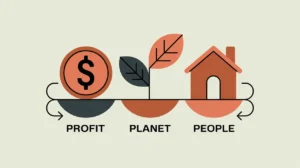 Conceptual illustration of triple bottom line sustainability framework